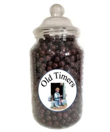 Old Timers Original Aniseed Balls in Reusable Retro Victorian Style Plastic Jar 1.8 Litres 1.5 Kilogram