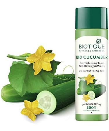 Biotique Bio Cucumber Pore Tightening Toner 120ml - For Normal to Oily Skin with Himalayan Waters | Sun Protection | Berberis Aristata & Cucumis Sativus - Buy Online on GoSupps.com