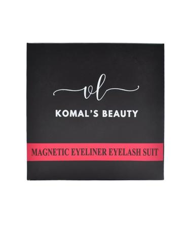 KOMAL S BEAUTY 3D Magnetic Eyelashes - Reusable Up to 10 Times with Black Eyelash Liner | International Shipping Available - Buy Online on GoSupps.com