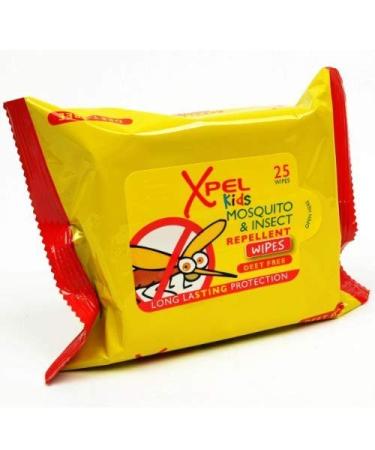 Xpel Kids Mosquito & Insect Repellent Wipes for Kids - 25 Wipes