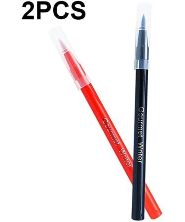 2 Pcs Diy Baking Pigment Pen Brush Food Coloring Pen for Drawing Biscuits Fondant Cake Decorating Tools Cake Diy Draw Tool - Buy Online on GoSupps.com