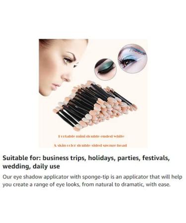Luxxii 20 Pack Dual Sided Eyeshadow Applicator Brush Sponge Tipped Makeup Tool - Buy Online on GoSupps.com