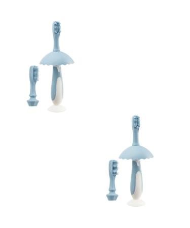 Minkissy 2 sets toothbrush children toothbrush toddler toothbrush Good cleaning toothbrush toddler toothbrush training toothbrush handle toothbrush cartoon make-up child