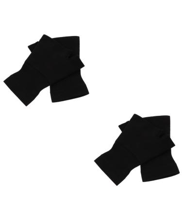 Mobestech 2 Pairs Wrist Gloves Fingerless Compression Gloves Wrist and Thumb Support Carpal Tunnel Wrist Brace Wrist Sweat Sleeve Womens Gloves Sleeves Women's Wristband Elasticity