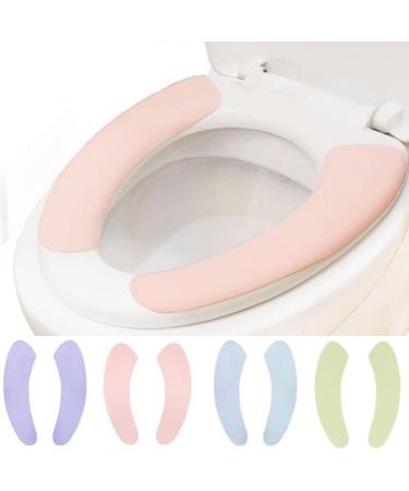 4 Pairs Hbluefat Bathroom Warmer Toilet Seat Cover Pads | Reusable & Easy to Clean | Fits Various Toilet Shapes | Portable for Home or Travel - Buy Online on GoSupps.com