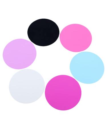 Lurrose mixing palette 6 pieces nail color mix pallet nail polish mixing plates mix pigment plate polish holder drawing nail art painting manicure tool filler tool spatula tools