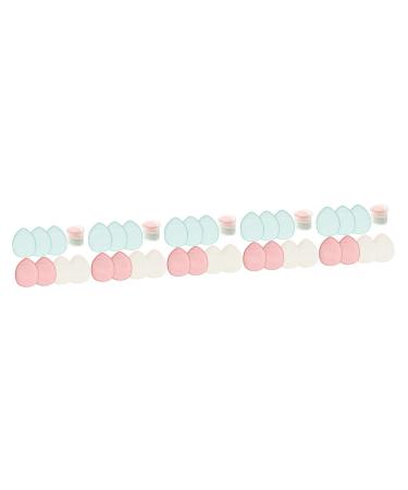 POPETPOP Makeup Tools 35 Pcs Fingertip Puff Powder Puffs for Face Powder Beauty Sponge Powder Mini Puffs Mini Sponges Face Sponges Miss Triangle Cosmetics Hydrophilic Polyurethane 1 count (Pack of 1) Random Colorx5pcs