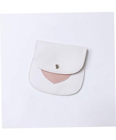 Leather Period Bag with Coin Pouch & Lipstick Holder | Reusable Napkin Storage | Small Period Pouch for Students | 1 Pack, 14x13.5cm - Buy Online on GoSupps.com