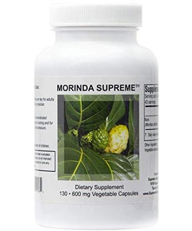 Supreme Nutrition Morinda Supreme 130 Whole Noni Fruit 600 mg Capsules | 1800 mg per Serving
