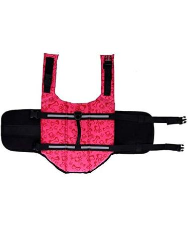 Dog Life Jacket - Swimming Safety Coat for Small & Large Dogs | XS Red Bone Vest with Handle - Buy Online on GoSupps.com