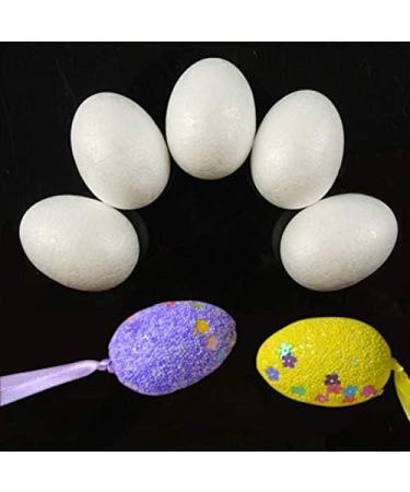 Crafare 40 Pack 2.75 Inch White Craft Foam Eggs for DIY Painting & Holiday Crafts - Buy Online on GoSupps.com