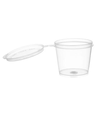 EcoQuality 50 Pack 1 Oz Leak Proof Plastic Condiment Souffle Containers with Attached Lids - Portion Cups with Hinged Lid Perfect for Sauces, Samples, Slime, Jello Shot, Food Storage & More! - Buy Online on GoSupps.com