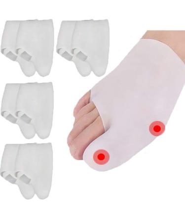 8 Pieces Gel Big Toe Cap with Bunion Cushions Forefoot Pads Multifuntion for Reliving Bunions Pain Blisters Calluses Nail Missing Forefoot Pads for Women and Men