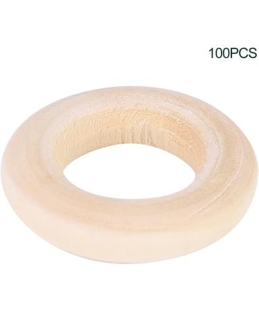 Dilwe 100pcs Baby Teething Rings - Lightweight Wooden Teethers for DIY Crafts & Teething Relief - Buy Online on GoSupps.com