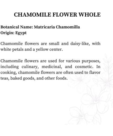 Chamomile Flower Whole (1 LB) 456 g (Pack of 1) - Buy Online on GoSupps.com