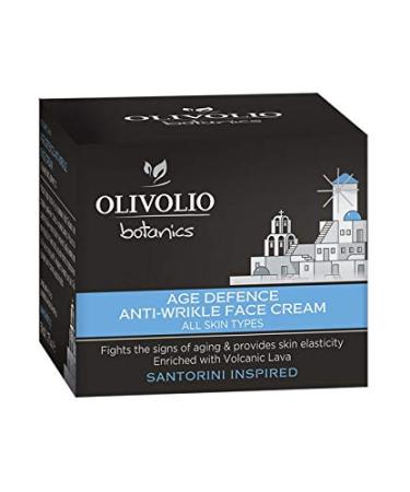 Olivolio botanics 94% Natural Anti-Aging & Anti-Wrinkle Face Cream with Volcanic Lava Hyaluronic Acid & Q10 - No Mineral Oil & Parabens