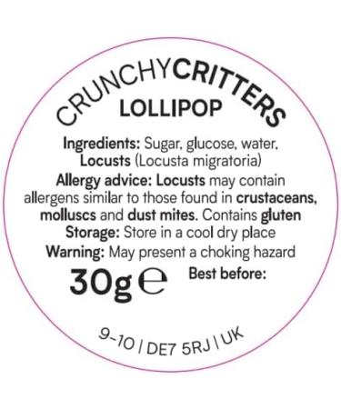 Crunchy Critters Edible Insects Three Lollipops - 90g - Buy Online on GoSupps.com