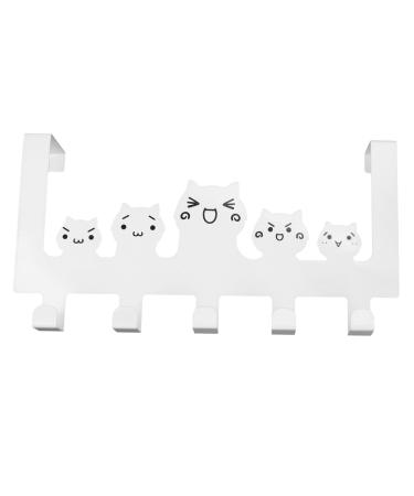 Alipis Hook up Towel Hook Hat Hanger Towel Hanger Over Door Hook Rack Door Hanger Cabinet Door Storage Hook 30X15.5CM White