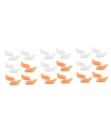 Hemoton 36 pcs Little Splitter Curly Gel Curls Gel Thumb Protector Little Separators Sleeves Silicone Bunion Guard Pinky Foot Adjuster White White Color of Skinx3pcs 6x2x0.6cmx3pcs