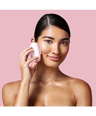 Sonic Facial Cleansing Brush with Heated Rose Quartz - Vibrating Silicone Face Brush - Waterproof & Magnetic Charging - Face Roller for Fine Lines - Buy Online on GoSupps.com