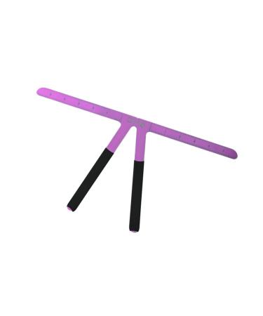 Mipcase Steel Shaper Triangle Measuring Eyebrow Tool Positioning Household Ruler Nose Position Stainless 13.8x7cm Purple