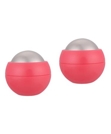 Frcolor 2st Hand massage ball lacrosse massage balls Plantar fasciitis massage device Muscle ball Manual massage practical massage ball beautician delivers pink roller ABS hot and cold fitness