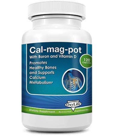 Cal-MAG-Pot with Vitamin D3 Boron Zinc Trace Minerals Non GMO (120 caps)