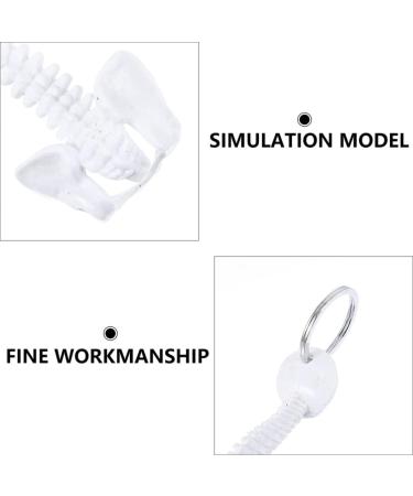 Spine Keychain - White Spine Skeleton Model Keyring | Unique Decor & Miniature Spine Gift - Buy Online on GoSupps.com