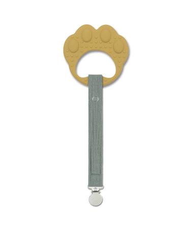 4 Pack Unisex Baby Pacifier Clip Leash Set - Soft Linen Fabric with Neutral Solid Colors - Keeps Pacifiers in Place - Green - Buy Online on GoSupps.com