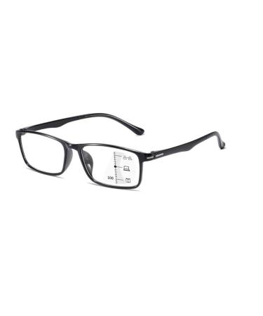 Rapping glasses Reading glasses black multifocal glasses men men's varifocals (optionally with +1.00 1.50 2.00 2.50 +3.00 diopters) and anti-blue light/blue light filter seal thickness 1.5 Dioptries