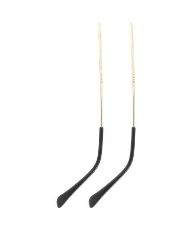 Operitacx 1 pair of glasses accessories to replace glasses brackets for glasses glasses holder Bracken brake bracket repair glasses earrings ironing for glasses metal plastic ear pads golden