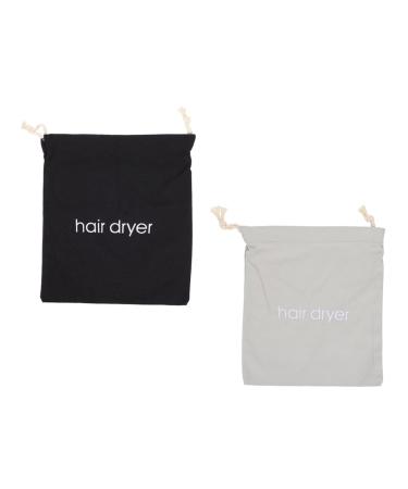 Beatifufu 2pcs Hair Dryer Storage Bag Creative Storage Bag Drawstring Storage Bag Cotton Makeup Bag Fabric