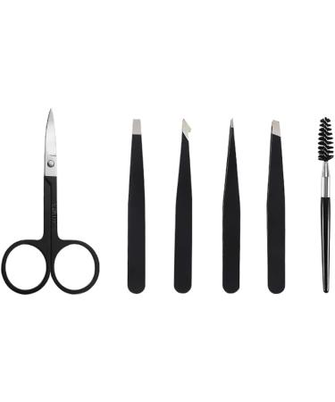 Voko 6-Part Stainless Steel Eyebrow Tweezers Set for Men & Women - Precision Hair Removal & Eyebrow Trimming - Buy Online on GoSupps.com