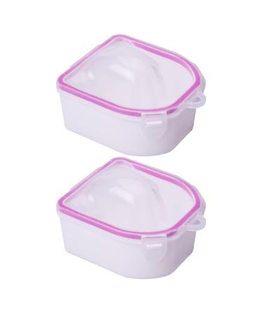 Beaupretty 2pcs Manicure Hand Soak Bowl Shaving Brush Tube Manicure Soaking Dish Manicure Soak Bowl Soak off Gel Polish Remover Nail Soaking Bowl Wrist White Nail Polish Abs