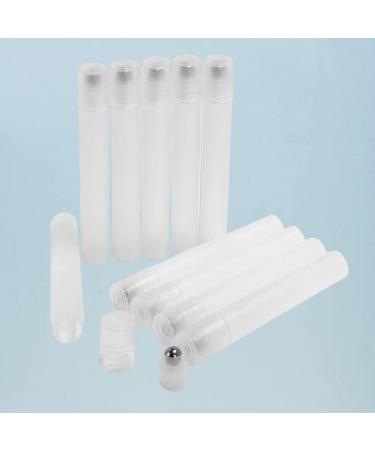 Healifty 10pcs 10ml Glass Essential Oil Roller Bottles - Stainless Steel Balls & Wooden Lids | Perfect for Essential Oils - International Shipping Available - Buy Online on GoSupps.com