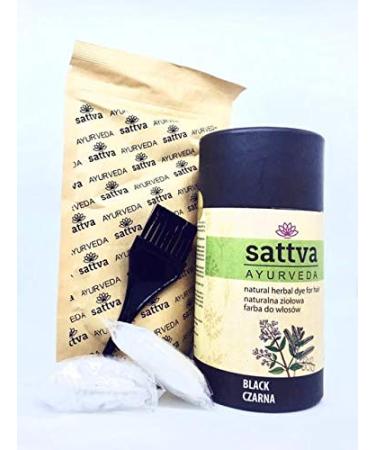 Sattva Ayurveda SATTVA_Natural Herbal Dye for Hair naturalna zio owa farba do w os w Black 150g