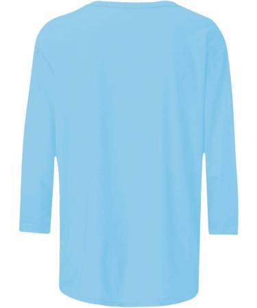 Shop Stylish Bijerou Sunflower Print 3/4 Sleeve Hoodies for Women - Casual Sky Blue XL Overheaters - Buy Online on GoSupps.com