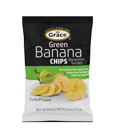 Grace Salted Green Banana Chips 2.5oz - Bananitos Verdes Non-GMO Gluten Free No Trans Fat (6 Pack) - Buy Online on GoSupps.com