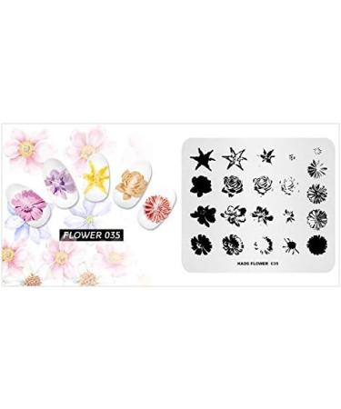 KADS Nail Stamping Plate FL035 - Flower Nature DIY Image Template for Manicure - Buy Online on GoSupps.com