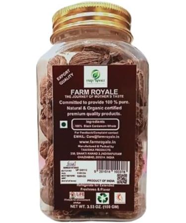 Farm Royale Black Cardamom Whole ||100gm ||100% Pure and Natural||Export Quality||Hand picked materrial || - Buy Online on GoSupps.com