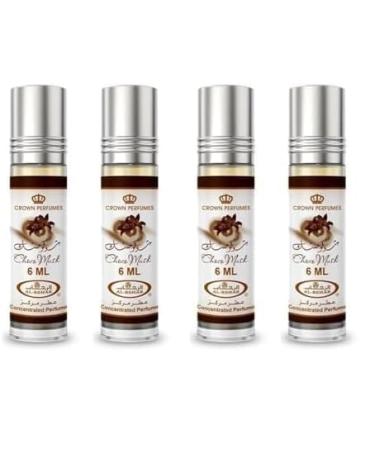 Al-Rehab Choco Musk Concentrated Perfume Rollerball for Unisex 0.2 Ounce (Pack of 4) 0.2 Fl Oz (Pack of 4)