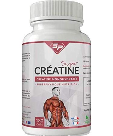 High quality super creatine • 180 capsules 100% creatine • Made in France • For 1 month • SuperPhysique Nutrition