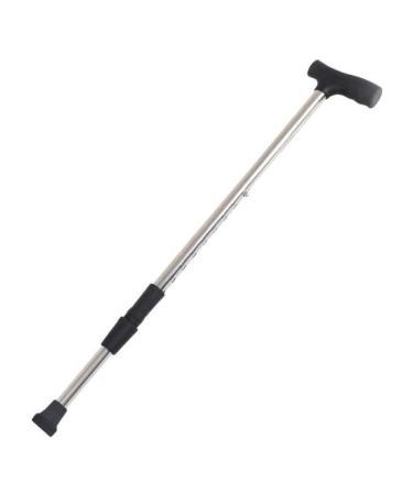 Walking Stick Aluminum Alloy Non Slip Crutch Elderly Height Adjustable Telescopic Cane Long Handle Walker Silver Silver Practical Elegant