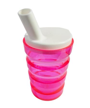 FabaCare drinking cup with two lids grooved cup sippy cup Easy To Clean special seal pink