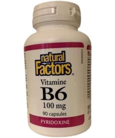 Natural Factors B6 100 mg 90 Caps - Buy Online on GoSupps.com