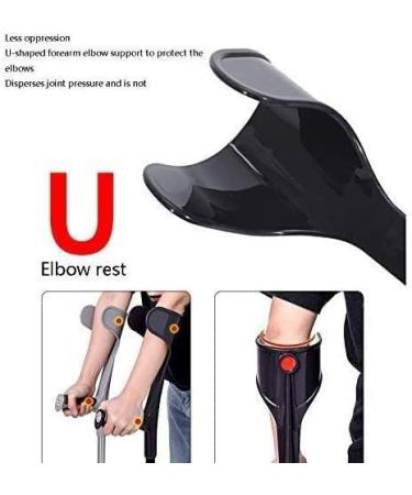 Forearm Crutches Adjustable Adult Crutches Forearm Crutches Lightweight Cuff Crutch Replaceable Rubber Tips Adjustable Double Crutches Black pairwalking Stick Lightweight Arm Crutch Journey - Buy Online on GoSupps.com