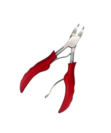 FRCOLOR 1pc Nail Clippers Cuticle Nippers Nail Clamp Nail Art Tool Bejeweled Kit Nail Groove Clamp Manicure Cuticle Red Rubber Modify Dead Skin 13.8x6.8cm