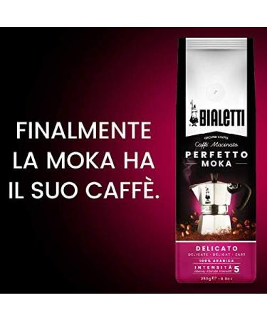 Bialetti Delicato Coffee 252g - 8.8oz (Pack of 1) | Premium Italian Blend - Buy Online on GoSupps.com