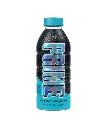 Limited Edition X Strawberry Lemonade Prime Hydration Blue Holographic Bottle (1 Bottle - 16.9 Fl Oz - USA Exclusive)