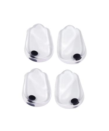 FOMIYES 2 Pairs Heel Pad Heel Pain Gel Pads Unisex Shoe Pads Shoes Inserts Heel Inserts Heel Support Pad Insoles Bow Legs Magnet Universal Men and Women Back Pad Transparent Color L